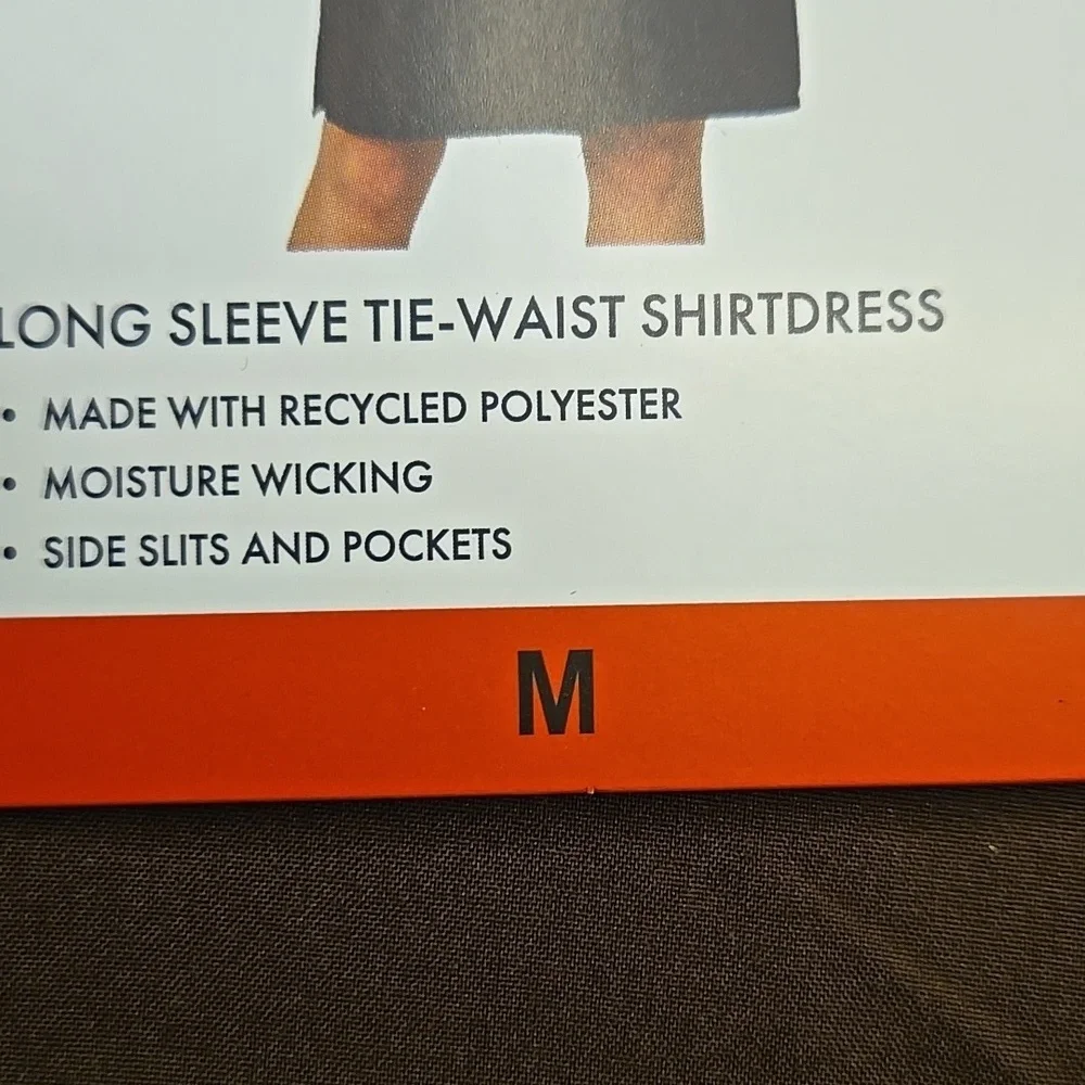 Modern Ambition Long Sleeve Tie-waist Shirtdess Size M - Picture 3 of 6